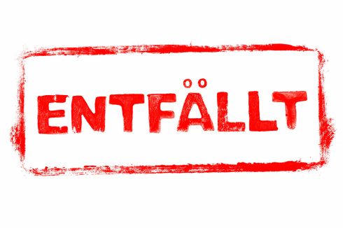 Foto: Schriftzug: ENTFÄLLT